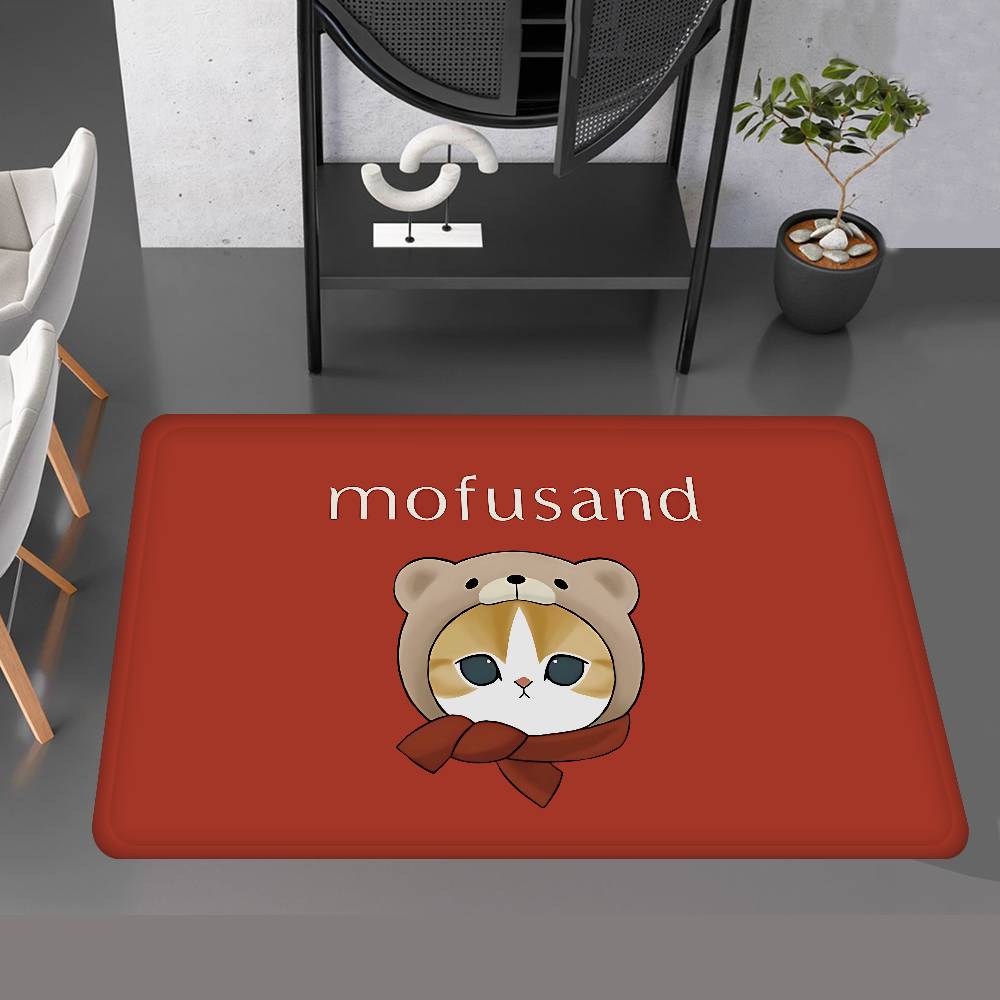 

Classic Cute Cat M-Mofusand Bathroom Mat Anti-slip Absorb Water Long Strip Cushion Bedroon Mat Welcome Doormat 40x60cm