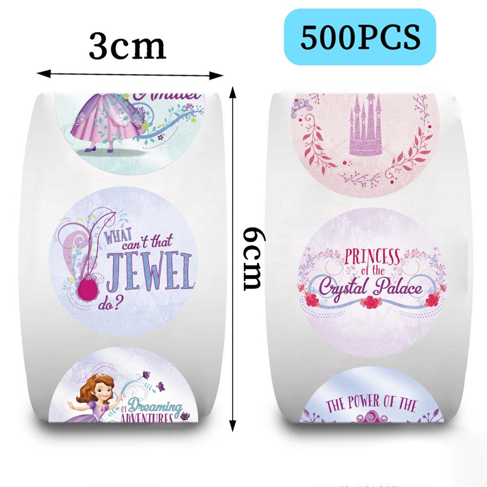 500 Sheets Little Princess Sofia Waterproof Cartoon Sealing Stickers