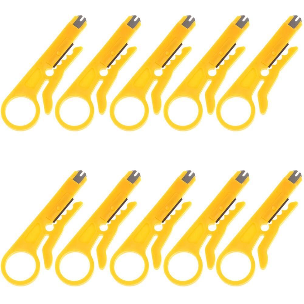 Strip Data Cable Wire Punch Cutter Stripper Manual Pliers Yellow Tool 10pcs 2020