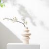 Trend Spiral Plain-Fired Ceramic Vase Home Furnishing Living Room Ornament Dried Flowers Flowers Hydroponic Flower Arrangements