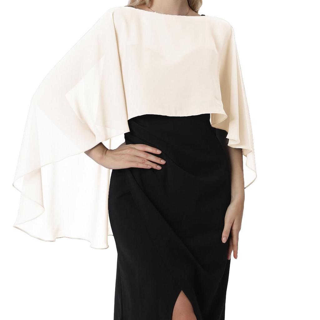 Elegant Women's Chiffon Shawl Dress - Summer Wedding Party Cover-up & Silk Pashmina Scarf