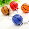 Cute Basketball Shape Sport Stress Ball Link Keychain Key Ring Bag Ornament