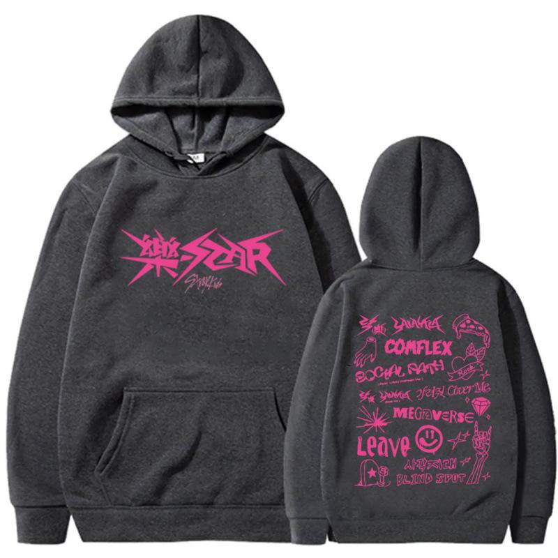 Topp Menn Kvinner Hettegensere Sweatshirts Stray Kids Rock Star Hettegensere Straykids Rock-Star Album