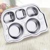 Divided Children's Dinner Plate Stainless Steel Snack Tray Cute Fruit Plate  Gift