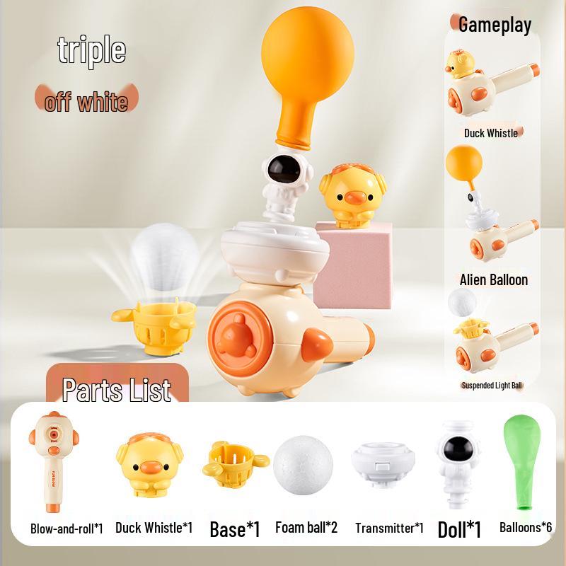 Blow-and-Lift Ball Toy for Toddlers: Lung Capacity and Oral Muscle Training (Ages 0-3)