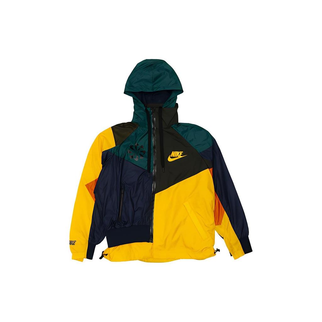 Nike X Sacai Hooded Anorak University Gold/Sequoia Women Outerwear Multi-Color CD6298-739