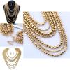 Geometric Multi Layer Gold Beaded Necklace For Women Fashion Trend Spring