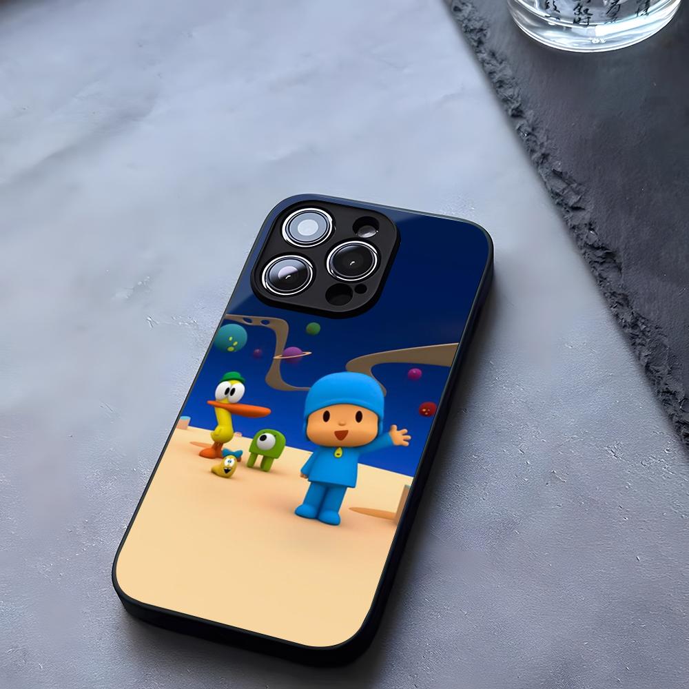 

Cartoon P-Pocoyos Cute Phone Case Tempered Glass For IPhone 17 13 14 16 12 15 11 Pro Max Plus Mini X XR SE2020 Coque iPhone 13 Pro