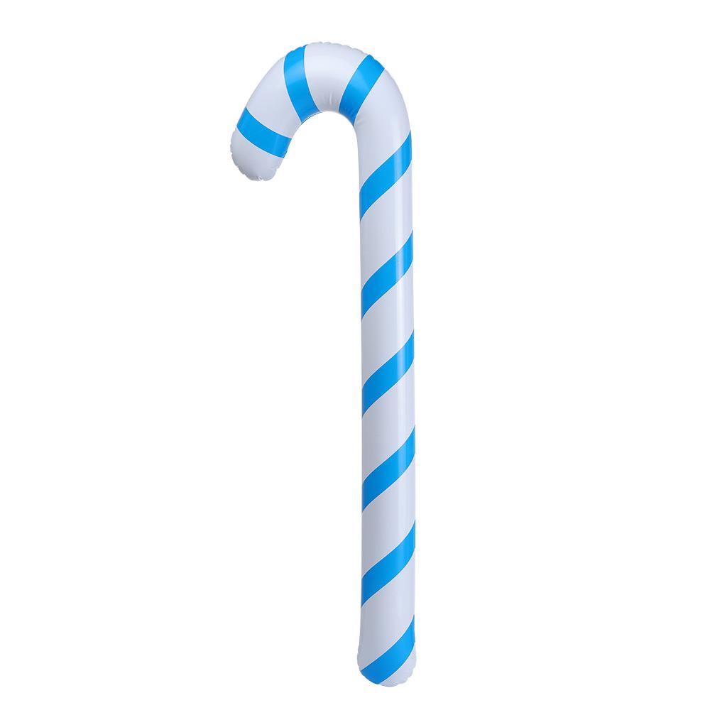 Home Party Balloons Santa Claus Walking Stick Christmas Candy Cane Inflatable Toys Crutch Balloons