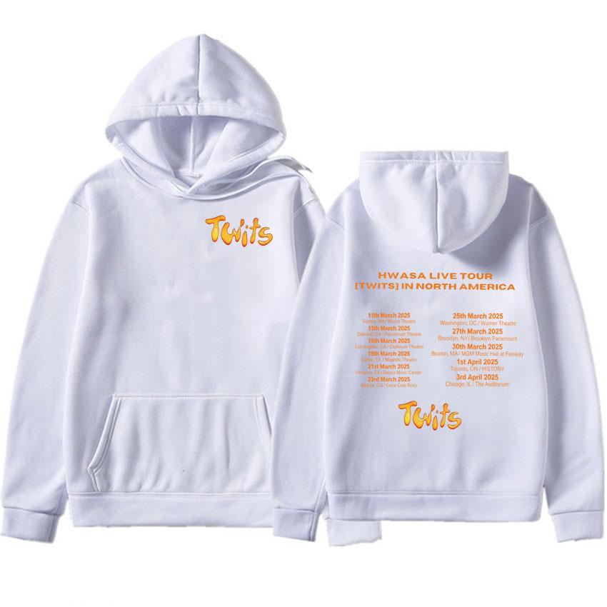 Hwasa Live Tour Twits Print Hoodies High Quality Hipster Womens Fleece Sweatshirts Oversized Trendy  Y2K Clothes Hoodie