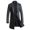 Spring and Autumn New Men's Wool Coat Medium and Long Double-breasted Suit Collar Wool Windbreaker Men's British Wool Jacket