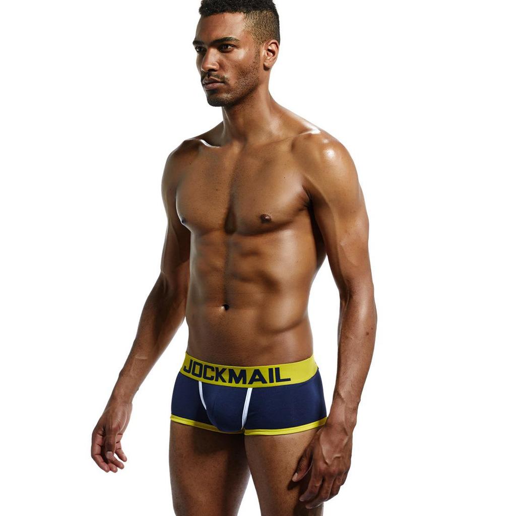 JOCKMAIL Boxer Briefs en Coton Pur pour Homme Dégageant les Fesses