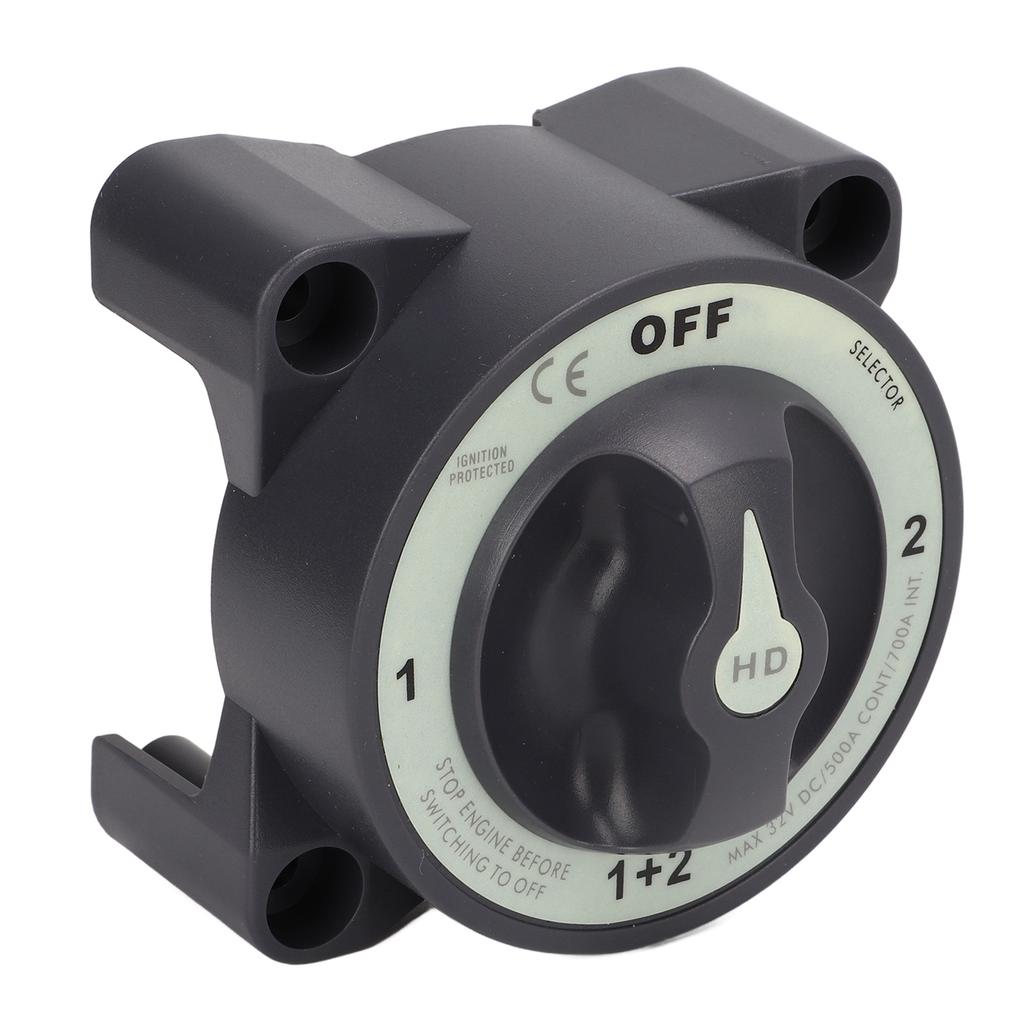 500A Marine Battery Cut Off Switch Heavy Duty 4 Position Battery Disconnect Switch for RV Boat