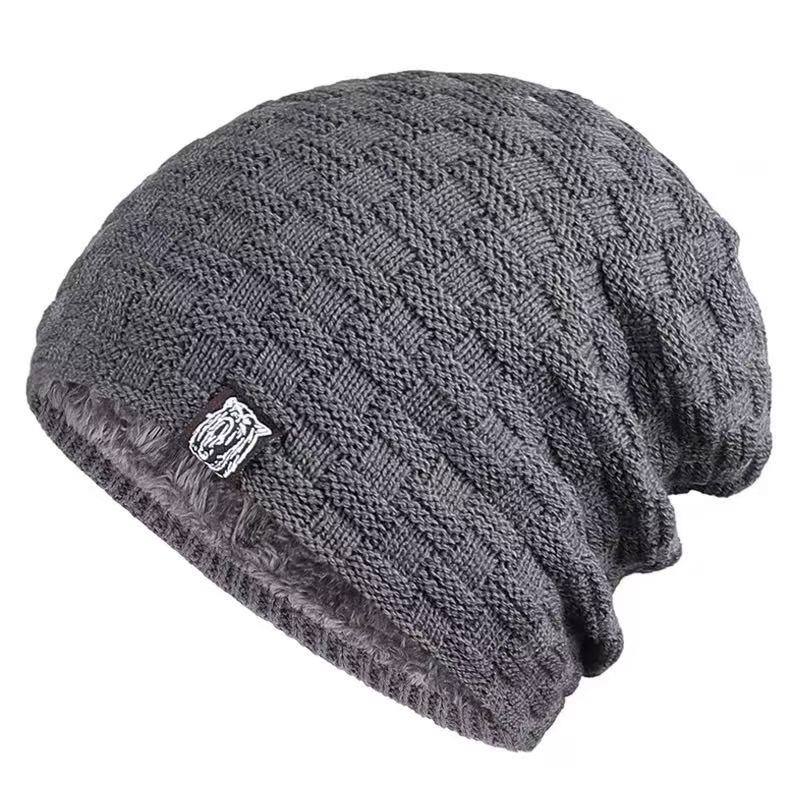 Ny uformell unisex lue lue Legg til pels varm vinter lue for menn og kvinner utendørs skisport strikket lue