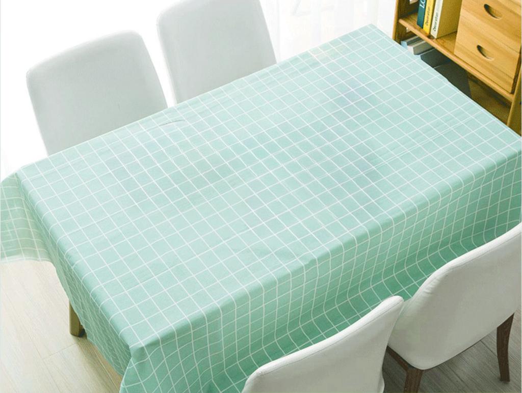 Non Washable Waterproof Oil Resistant and Heat-resistant Tablecloth with Grid Pattern Disposable Tablecloth PEVA Decoration