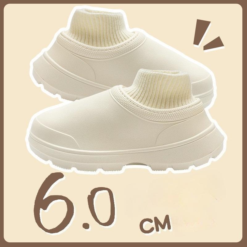 Fashion 2025 New Winter Waterproof Slippers Unisex Outdoor Anti-Slip Plush Lined Thermal House Shoes Warm Non-Slip Work Booties for Home