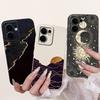 For Oppo Reno13 / Reno13F 4G 5G / Reno 13 Pro Phone Case Soft Smooth Silicone Capa Moon Night Artistic Marble Printed Back Cover