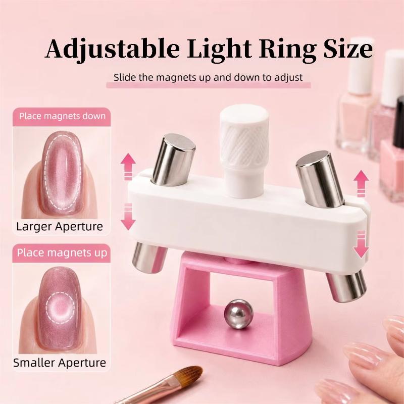 Cat Eye Nail Magnet Tool Adjustable Glass Bead Rustproof Durable Ideal Shiny Effect for Professional Nail Salon Home DIY Manicure