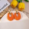 Scalloped Earrings Beach Tassel Earring Solid Color Hollow Round Earrings  Lady