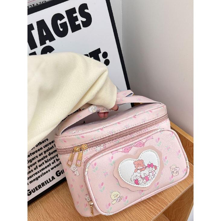 2024 New High-End Cute High-Value Handheld Girl Makeup Bag Large Capacity Travel Convenient Storage Bag