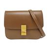 [Pre-Owned] Classic Box Gold Buckle Polished Calfskin Tofu Square Crossbody Shoulder Bag Medium - Good #1SBOIPY