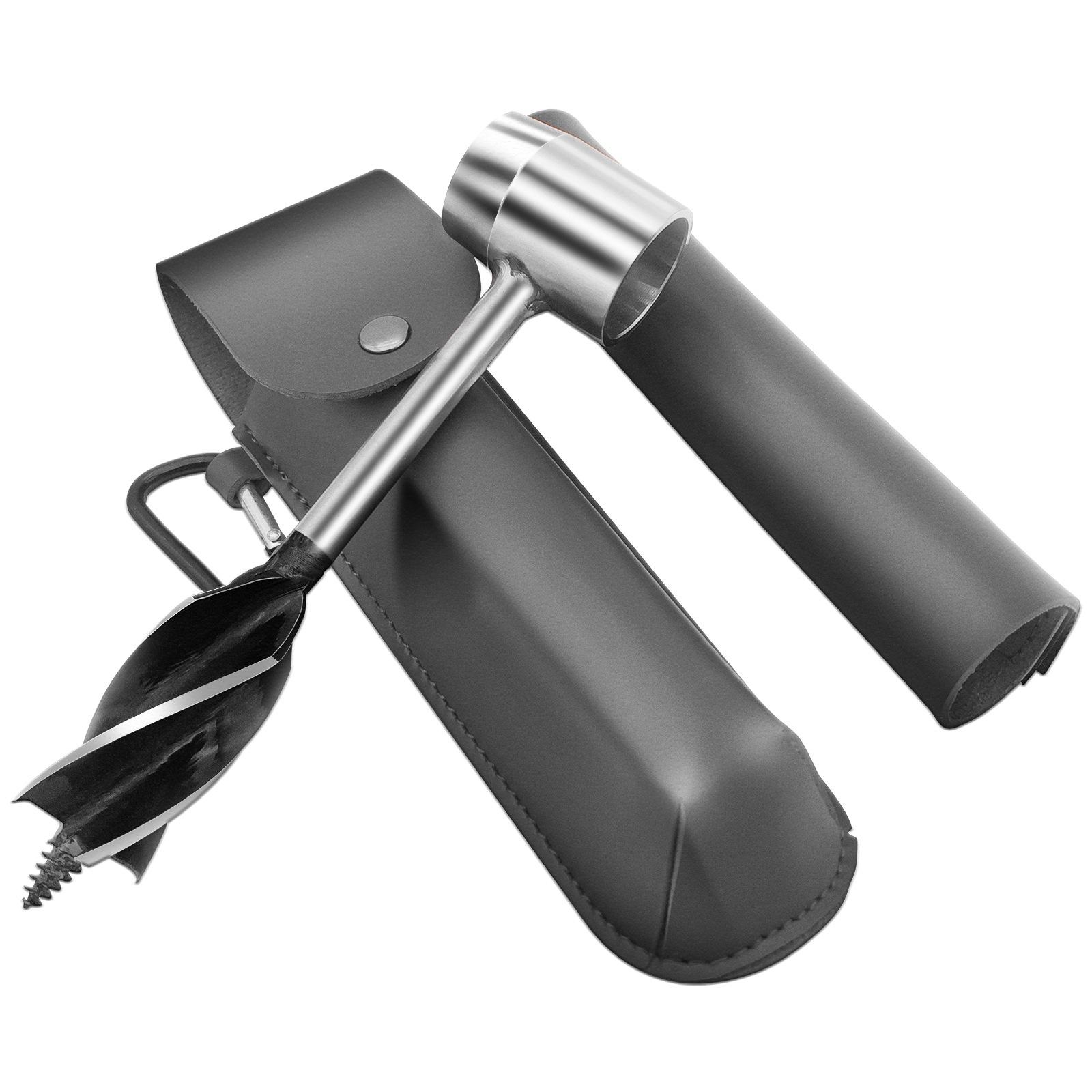 

Инструменты для путешествий на открытом воздухе, ручной бур, колышки и дыроколы для уличного использования, деревянный бур с проушиной YSL серый