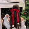 Cloth Red Velvet Bow Hair Clip Wine Red New Year Hairpin Bowknot Spring Clip  New Year Headwear