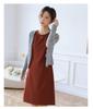 Mei Daiqian Women's Sleeveless Round Neck Midi Vest Dress - Slimming, Drapey, Professional Summer Wear