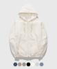 Jemut High Double-Fleece Zip-Up Hoodie Cream Hjhd2082