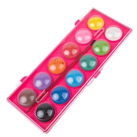 

Набор акварельных красок Yousheng Bulk, 12 цветов, набор красок в коробке с кисточкой, смываемые акварельные краски, художественные принадлежности для детей, классных комнат, сувениры для вечеринок розы красного