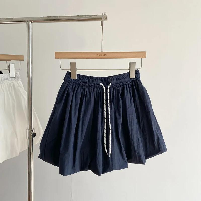 

Women s Drawstring Waist Bubble Mini Skirt L синий