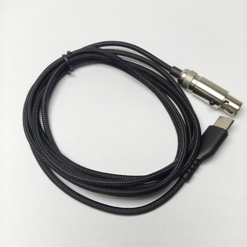 Braided Nylon USB C to 3Pin XLR Headphone Replacement Cable for Q701/K712/K702/K240/K240 II/K141/K17 With TangleFree