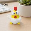 Cartoon Haan Verzamelobject 3D Geprinte Figurine, Mini Bureau Grote Ogen Stressbal Versiering, Grappig Schattig Emoticon Dier Beeldje, Creatief Kantoor
