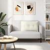 Back Cushion Cream 80 x 50 cm Cord Fabric