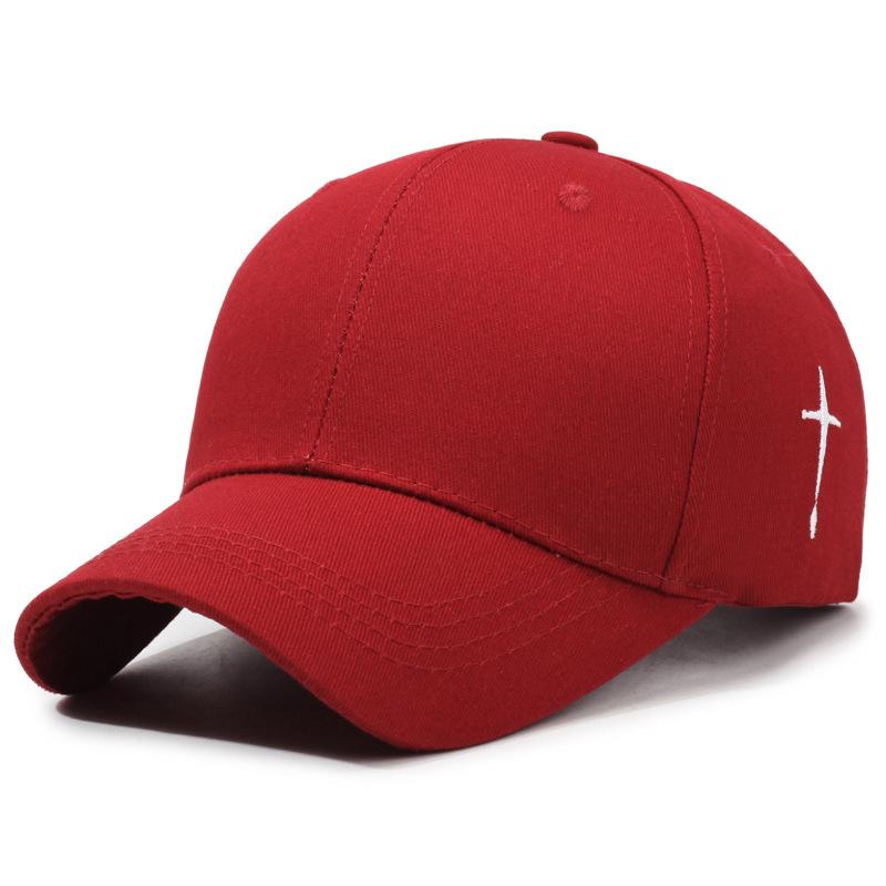 Spring And Autumn Side Embroidery Cross Baseball Cap Casual Versatile Sun Hat Outdoor Men'S And Women'S Sunscreen Hat