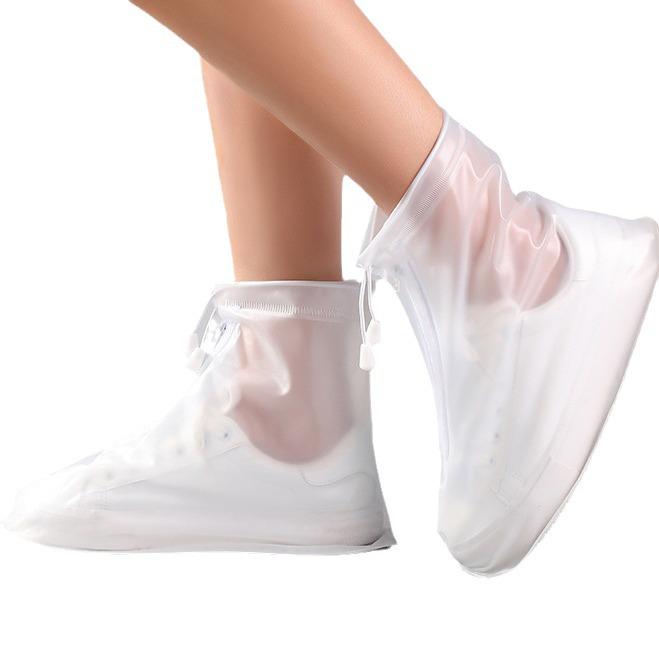 Mid-Calf Waterproof Non-Slip Shoe Covers - Thickened and Wear-Resistant for Outdoor Travel, Men & Women, with Zipper