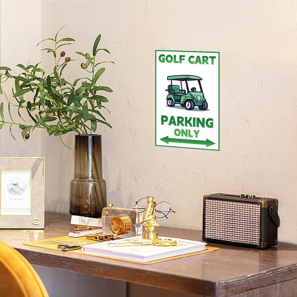 Golf Cart Decor Vintage Golf Cart Parking Only Tin Sign Retro Golf Decor Plaque Gifts For Golf Lovers Garage Man Cave 8x12 Inch