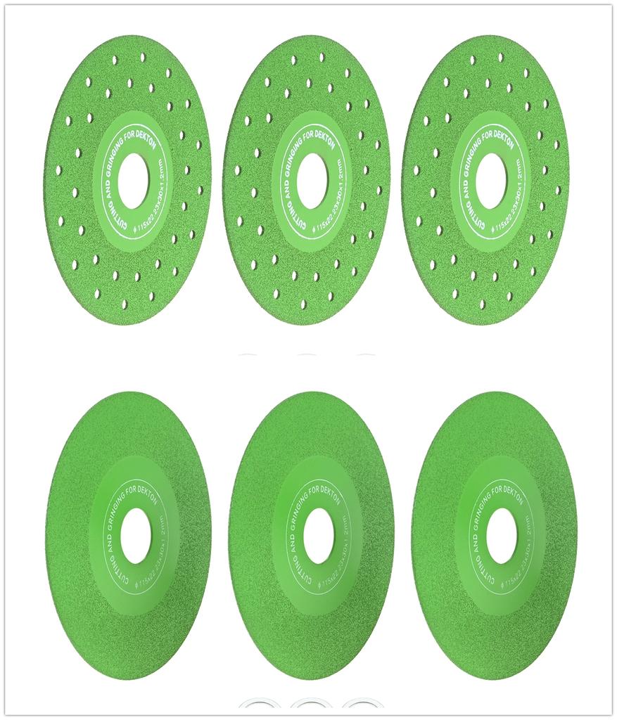 3pcs Rock Slab Diamond Grinding Discs 5" 115mm Diameter Ultra Thin 1.5mm Blade fit 4.5Inch Angle Grinder Cut Glass Jade Ceramics