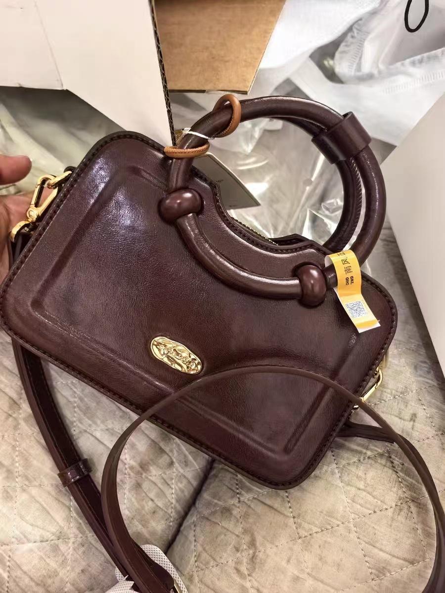 

Nanfeng Универсальная Модная Восторженная Прибрежная Сумка-Ведро Женская 2025 Новая Летняя Соломенная Сумка Через Плечо кофейный