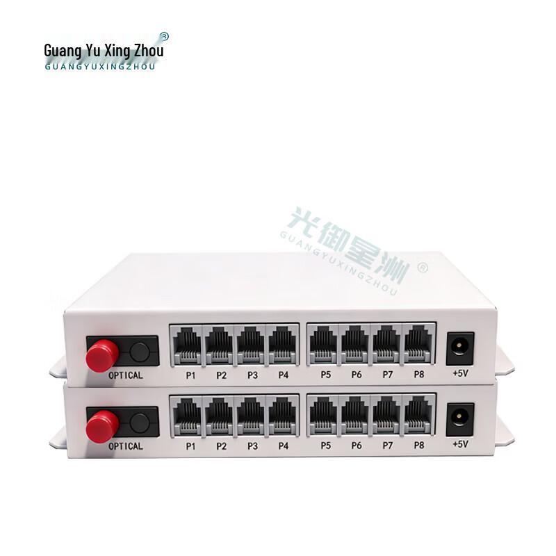 Guangyu Xingzhou 8-Channel Telephone + 1-Gigabit Ethernet Fiber Optic Multiplexer