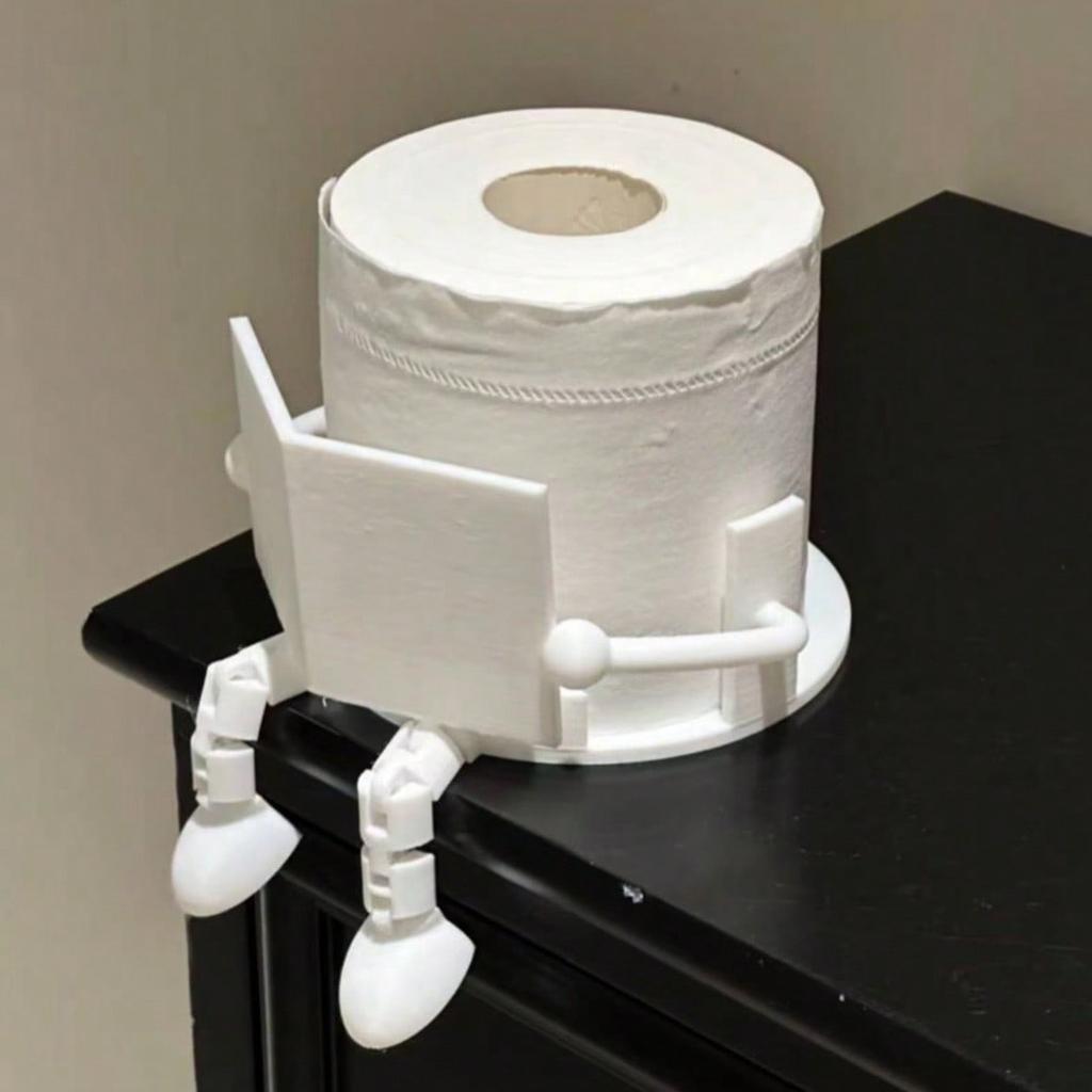 Creative Toilet Paper Holder Stand - Fun Sitting Posture Design, Removable Joint Practical Art Ornament,Home Bathroom Decoration