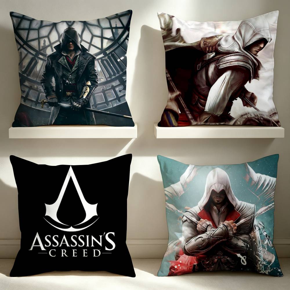Popular Adventure Game Assassin Creed Double-Sided Printed Cushion Cover Bedroom Bedside Sofa Pillow Case