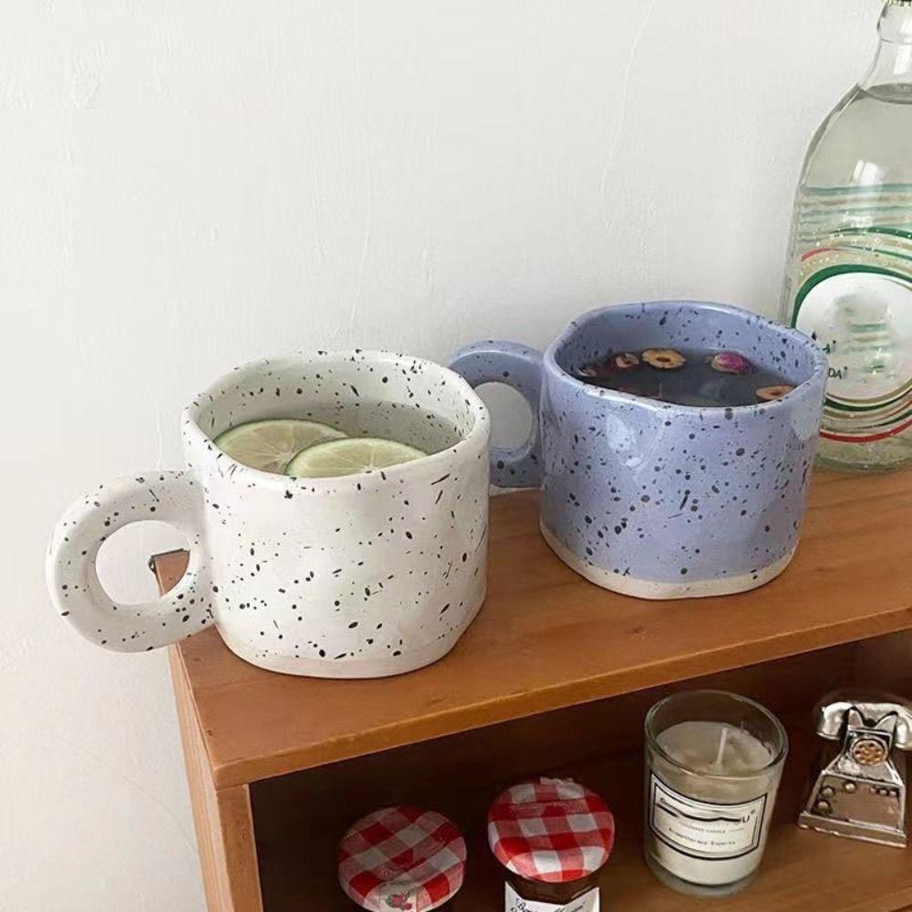 250ML Coffee Mug Splash Ink Design Water Cup INS Tea Cup  Breakfast