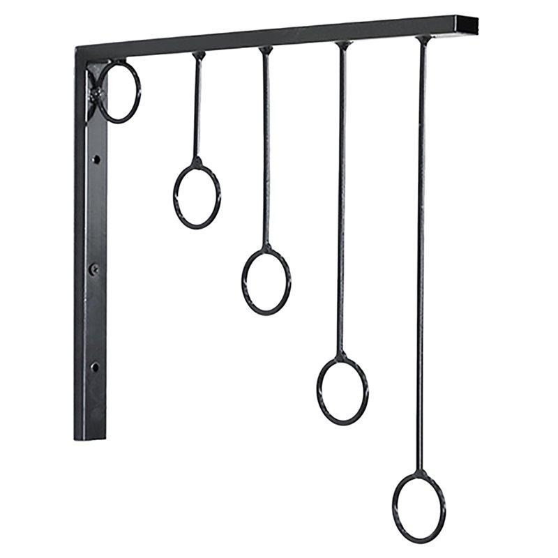M-Modern-Wall Mounted Garment Hanger, Home Shop Dress, Clothing Hanging Display Rack Organizer- Modern Iron Design Racks Ring Ci чёрный