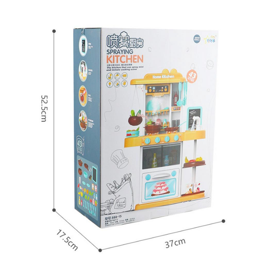 Gift ABS Plastic Simulation Kids Kitchen Toys Kitchen Educational Toy Spray Water Dinnerware Pretend Play Kitchen Cooking Table Set Playing New
