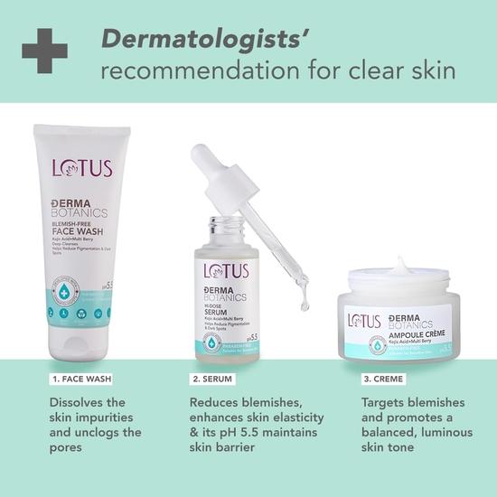 Lotus Herbals Dermabotanics Kojic Acid + Multi Berry Hi-Dose Serum|Reduces Pigmentation & Dark Spots|Calms Redness,28Ml