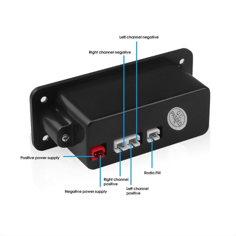 

Bluetooth 5.0 MP3 Player Decoder Board 2 X 3W Speaker Car FM Radio Module 5V TF USB Audio for Car Handsfree Red