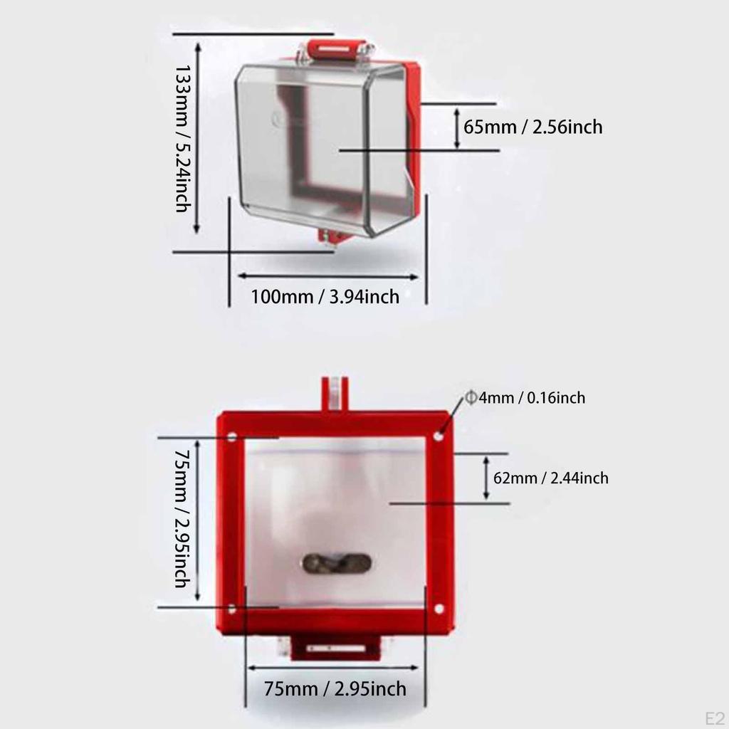 Power Push Button Switch Cover, Easy to Install,Dustproof,Emergency Stop Cover Protector for