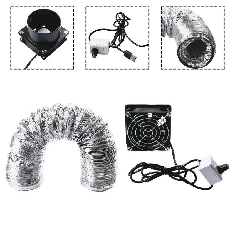 Assorbitore di Fumo Estrattore di Fumi Tubo Condotto Ventola di Scarico USB Velocità Regolabile Accessori Assorbitore di Fumo Accessori Cappa da Cucina