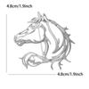 Simple Hollow Horse Brooch For Women Men Personality Alloy Smooth Animal Pin Brooch  Clothing Jewelry Accessories Gift